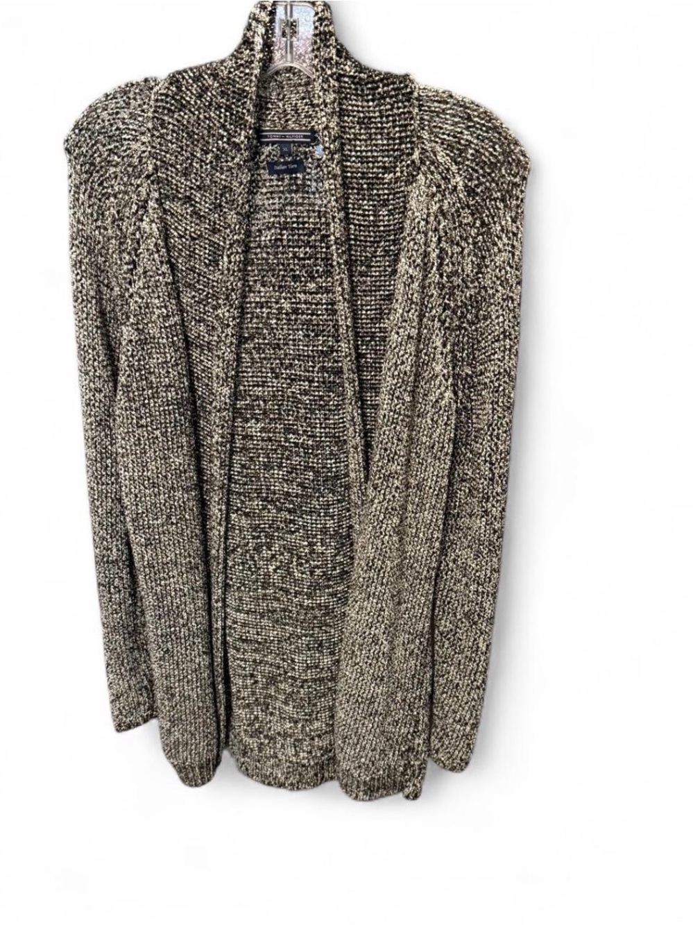 Tommy Hilfiger Italian Yarn Open Front Knit Cardigan Sweater XL